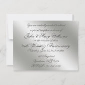 クラシックシルバー 25周年 結婚記念日 招待状 (裏面)