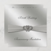 クラシックシルバー 25周年 結婚記念日 招待状