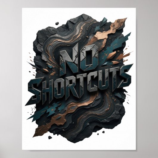 クラシックシルバー NO SHORTCUTS ポスター (正面)