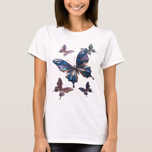 クラシックシルバーBUTTERFLIES Tシャツ (正面)