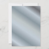 クラシックシルバ縁どスの白イスラム結婚教徒 招待状 (裏面)