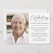クラシックシンプルお祝い生涯記念写真 招待状 (正面)