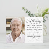 クラシックシンプルお祝い生涯記念写真 招待状 (スタンド正面)