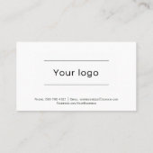 クラシックシンプルアポイントメントカード、ロゴ付き 予約カード (裏面)