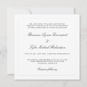 クラシックシンプルエレガンススクエア結婚ズ 招待状 (正面)