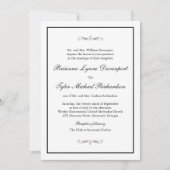 クラシックシンプルエレガンス結婚ズ 招待状 (正面)