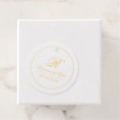 クラシックシンプルエレガンス結婚フォイルメッセージカード フェイバータグ (箱)