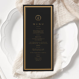 クラシックシンプルエレガンス金ゴールド結婚ブラック メニュー