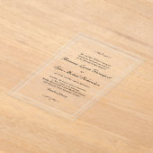 クラシックシンプルエレガントウェディング アクリル招待状 (レイダウン)