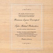 クラシックシンプルエレガントウェディング アクリル招待状 (正面)