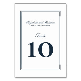 クラシックシンプルエレガントウェディング テーブルナンバー