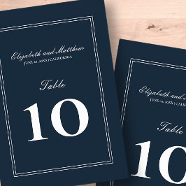 クラシックシンプルエレガントウェディング テーブルナンバー