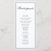 クラシックシンプルエレガントウェディング プログラム (裏面)