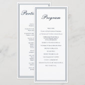 クラシックシンプルエレガントウェディング プログラム (正面/裏面)