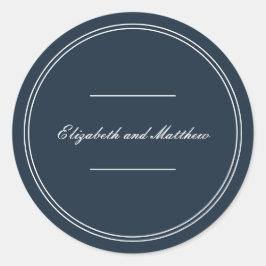 クラシックシンプルエレガントウェディング ラウンドシール