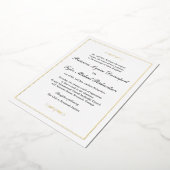 クラシックシンプルエレガントウェディング 箔招待状 (回転した状態)