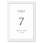 クラシックシンプルエレガントモダンミニマル テーブルナンバー (正面)