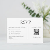 クラシックシンプルエレガントモダンミニマル 出欠カード (スタンド正面)