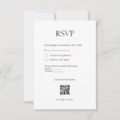 クラシックシンプルエレガントモダンミニマル 出欠カード (正面)