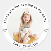 クラシックシンプルカスタム写真 ラウンドシール (正面)