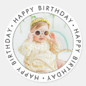 クラシックシンプルカスタム写真 ラウンドシール (正面)