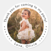 クラシックシンプルカスタム写真 ラウンドシール (正面)