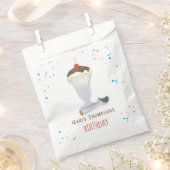 クラシックシンプルキャンディエイティーズ誕生日アイスクリーム フェイバーバッグ (クリップ留めされた状態)