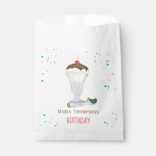 クラシックシンプルキャンディエイティーズ誕生日アイスクリーム フェイバーバッグ (正面)