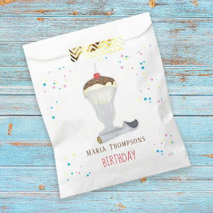 クラシックシンプルキャンディエイティーズ誕生日アイスクリーム フェイバーバッグ
