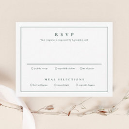 クラシックシンプルクリーンエレガントウェディング 招待状