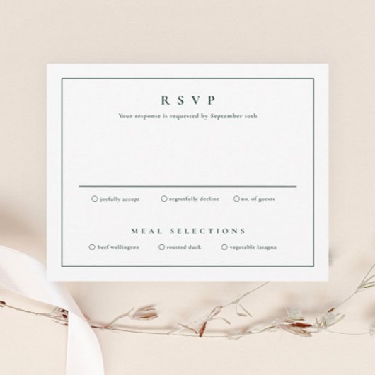 クラシックシンプルクリーンエレガントウェディング 招待状