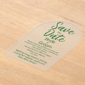 クラシックシンプルサンパトリックの日フロステッド結婚ズ アクリル招待状 (レイダウン)