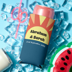 クラシックシンプルサンライズリバーシブル結婚式の引き出物 スリム缶クーラー