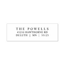 クラシックシンプルタイポグラフィミニマル差出人住所