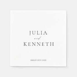 クラシックシンプルニュートラル結婚ズ スタンダードカクテルナプキン