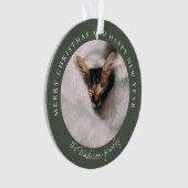 クラシックシンプルパーソナライズされた写真 オーナメント (正面)