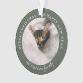 クラシックシンプルパーソナライズされた写真 オーナメント (正面)