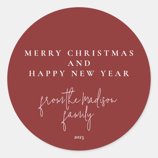 クラシックシンプルファルレッド ラウンドシール (正面)