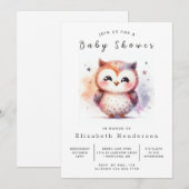 クラシックシンプルフクロウ 招待状 (正面/裏面)