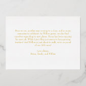 クラシックシンプルフルフォトメリークリスマス金ゴールド 箔シーズンカード (裏面)