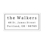 クラシックシンプルフレーム名とアドレス ラバースタンプ (インプリント)