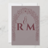 クラシックシンプルフローラ結婚の門 招待状 (裏面)