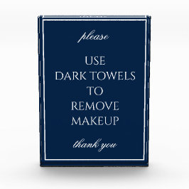 クラシックシンプルブルー浴室化粧タオルブロック フォトブロック