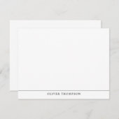 クラシックシンプルプロフェッショナルの下行名 ノートカード (正面/裏面)