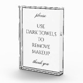 クラシックシンプルホワイトバスルーム化粧タオルブロック フォトブロック (右)