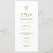 クラシックシンプルミニマリストフラットプログラムパーティー プログラム (裏面)