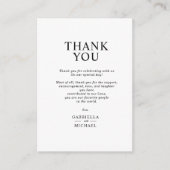クラシックシンプルミニマルありがとうエンクロージャカード エンクロージャーカード (正面)