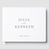 クラシックシンプルミニマル白黒結婚ズ ゲストブック (正面)