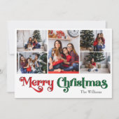 クラシックシンプルメリークリスマスエイト シーズンカード (正面)