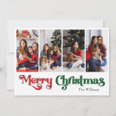 クラシックシンプルメリークリスマスセブンの写真 シーズンカード (正面)